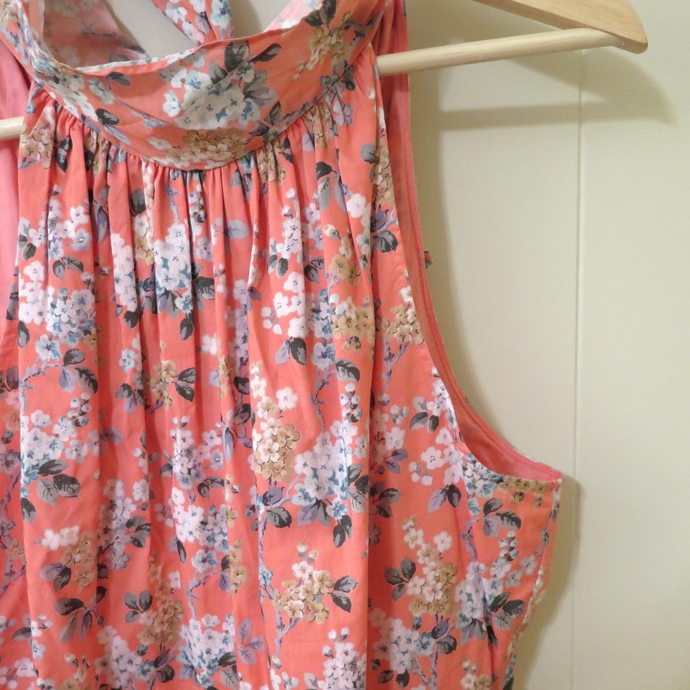 J Crew High neck floral jumpsuit, Size 12